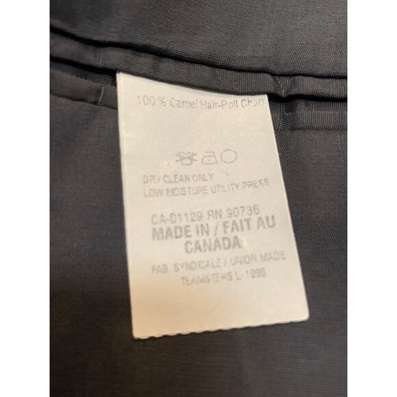 Lauren Ralph Lauren Black 43L Single Vent Two Button Camel Hair Blazer Four Butt - Picture 8 of 11